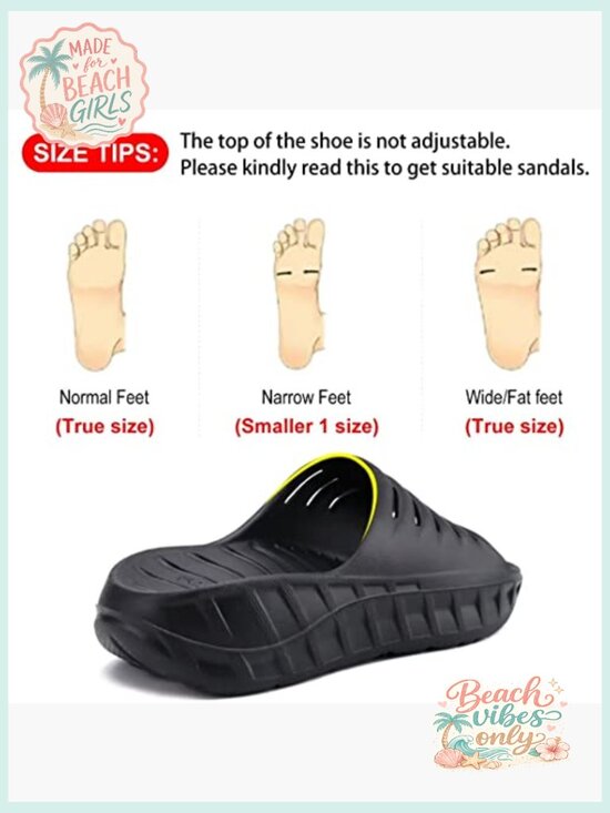 Mens Sport Recovery Sandals Plantar Fasciitis Thick Cushion Slides Orthotic main image 5